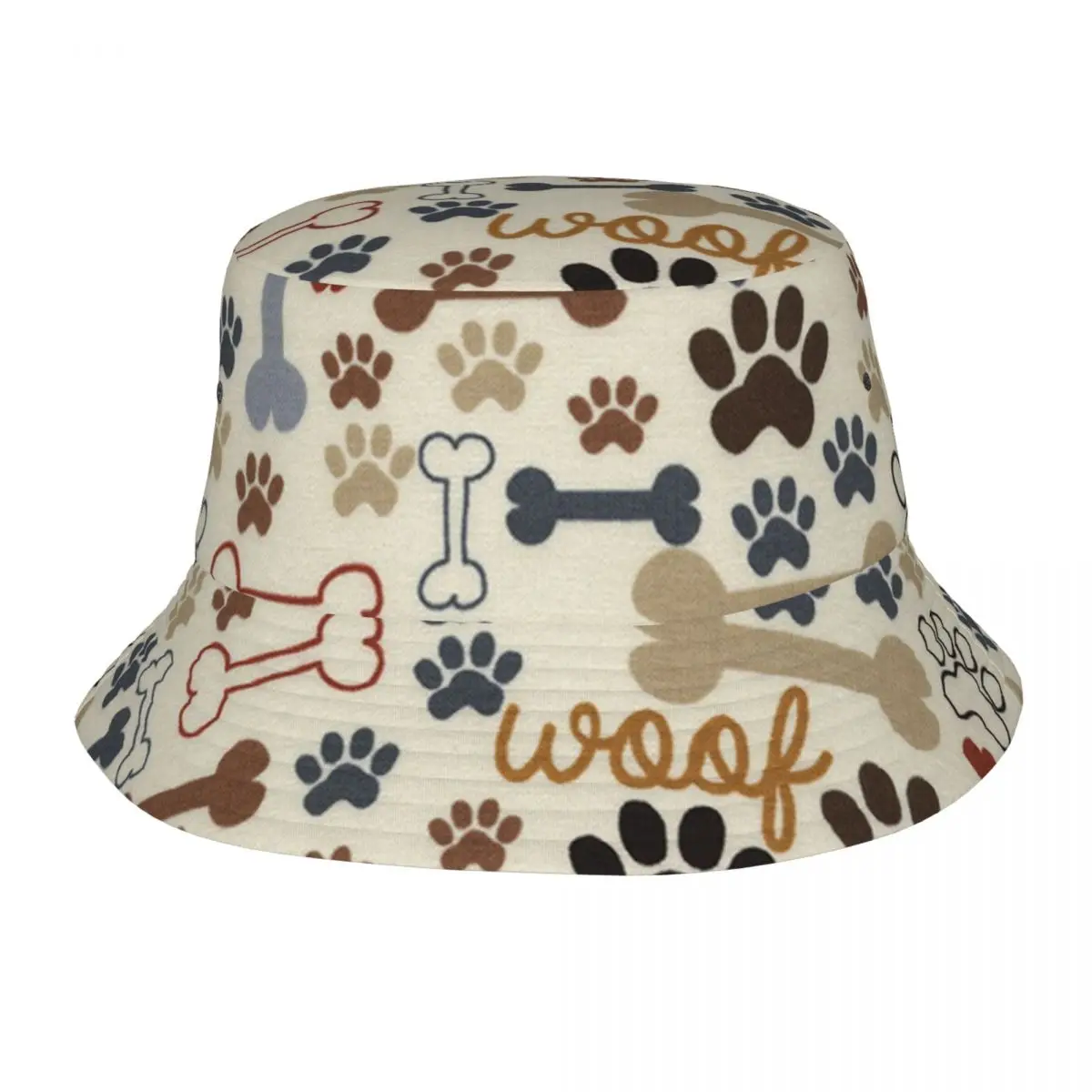

Dog Bones Paw Prints Premium Outdoor Fisherman Cap Beach Hats SunCaps Men Women Bucket Hat Panama Hats Bob Hats For Women