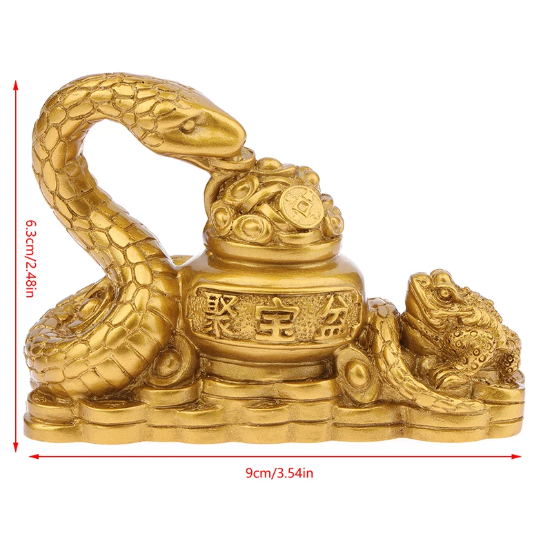 1 шт. автомобильная ретро-золотая статуя фэн-шуй змея жаба фигурка монета деньги