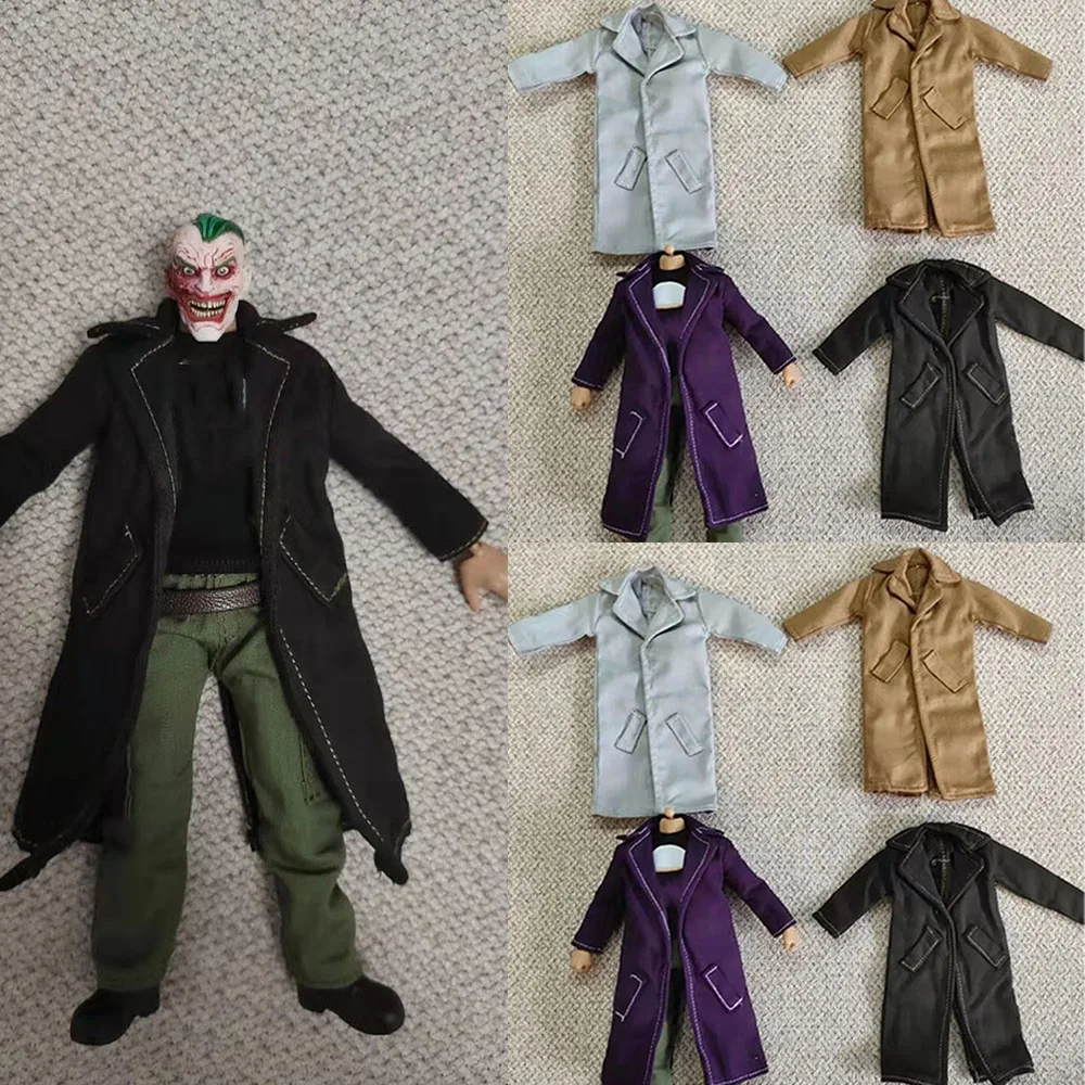 

1/12 Men'S Soldier Trench Coat Pants Vest Tights Stretch Bodysuit Clothing Shoes Model For 6 Inches Action Figure Body