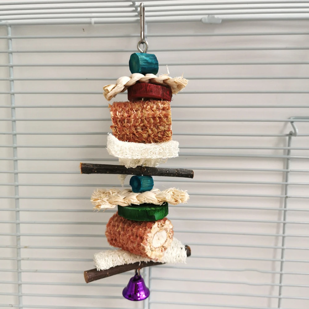 Подвесные игрушки для птиц в форме из натуральных кукурузных пиволов качели