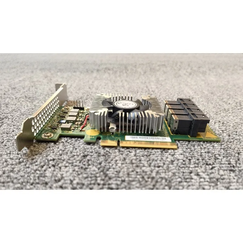 Фото Карта HBA Lsi 9305‑16i SAS3216 PCI‑E3.0 x8 12 Гбит/с, 16 портов, IT-режим, 4×SFF‑8643 для NAS TrueNAS Unraid, с модифицированным вентиляторным охлаждением №2
