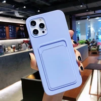 original card bag silicone phone case for iphone 11 12 13 mini pro max 6s 7 8 plus xr x xs shockproof case protector cover coque
