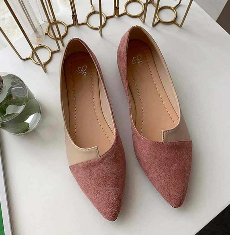 

New Arrival Women Flat Casual Fashion Mixed Colors Female Sandals Comfortable Loafers Pointed Toe Slip on Office