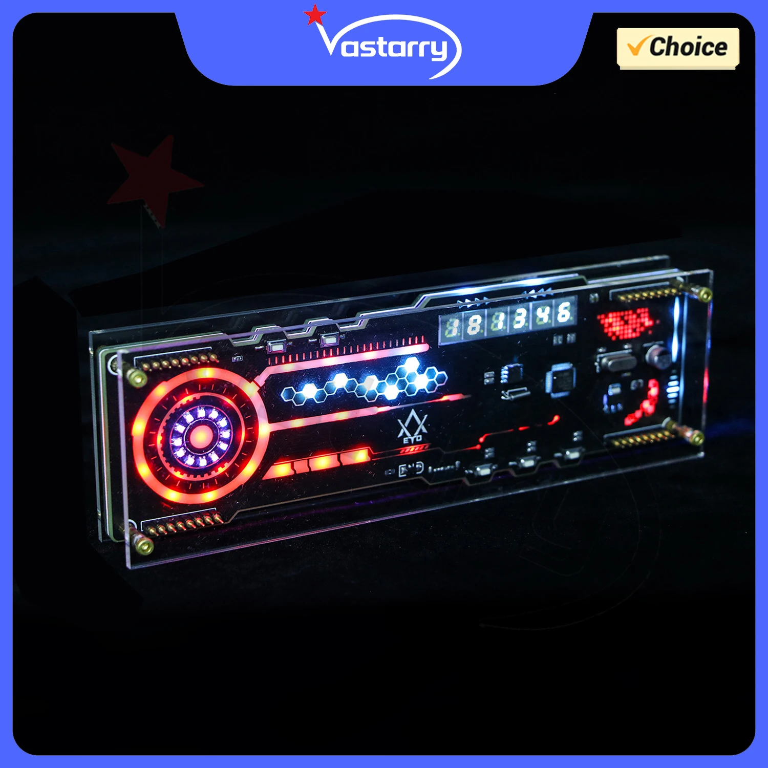 Киберпанк RGB Светодиодные Настольные Часы DIY Ручной Работы Песочные Для Создания