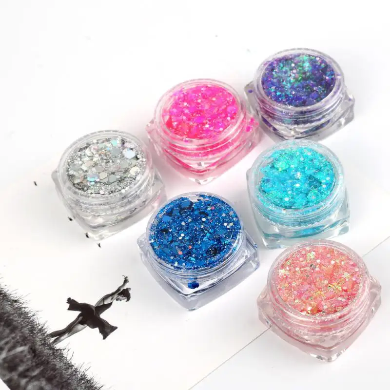 

19 Colors Eyeshadow Diamond Sequins Lasting Shimmer Glitter Mermaid Sequins Nail Glitter Gel Highlighter Women Beauty Cosmetics