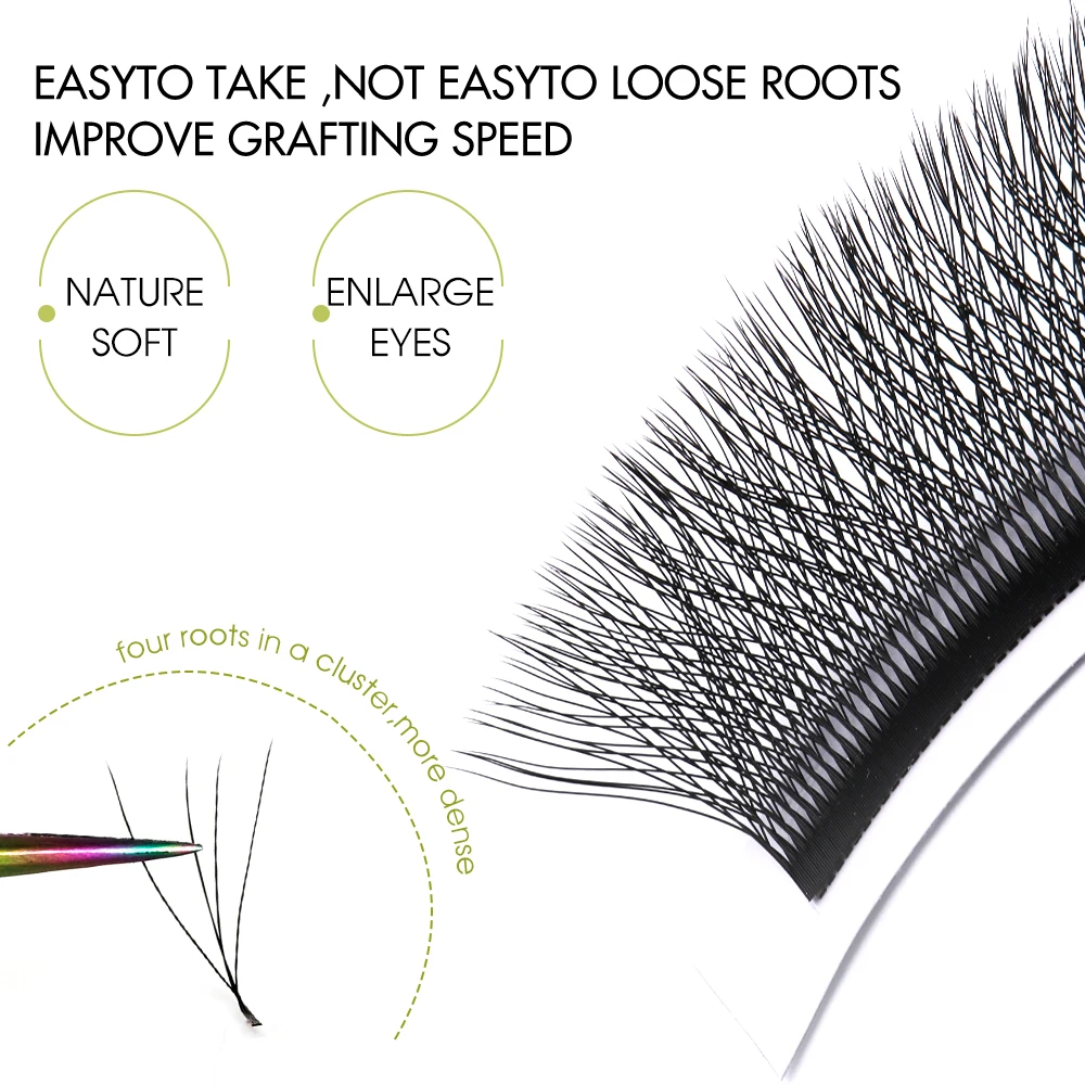 Bella moça 4DW Lashes 8-14mm D Curl 0.07 ЧерныйКоричневый Натуральные Мягкие Ресницы (art.: 3920cbdd44864) - 3920cbdd44864