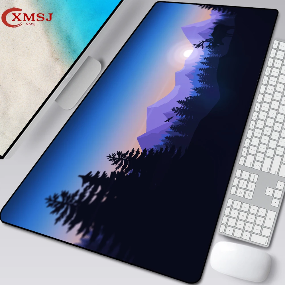 

XMSJ Deep Forest Firewatch Desktop PC Gamer Mouse Pad Gaming Mouse Pad Large Xxl Overlock Keyboard 80x30cm Deak Mat for CsGo LOL
