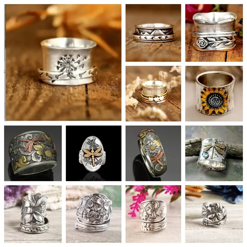 Винтажное и панк кольцо Delion