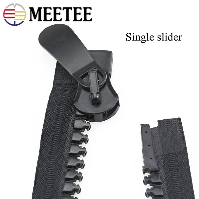 Meetee 20 # очень большой полимерный пуховик на молнии с двойным и одним ползунком