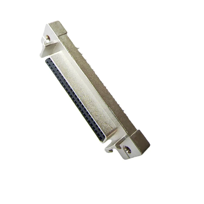 

SCSI Connector 50Pin Female Adapter 180 Degree Plug DB50 PCB Head Connector with Screw Holes 50P