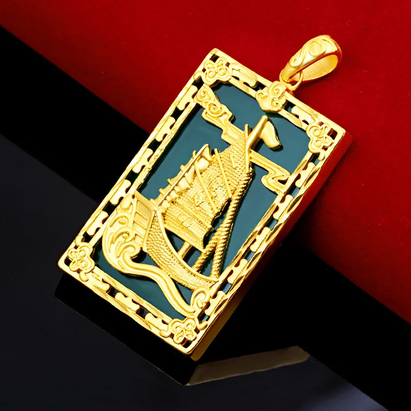 

Подвеска из натурального зеленого халцедона ручной работы, гладкая модная бутиковая бижутерия для мужчин и женщин, ожерелье, популярные по...