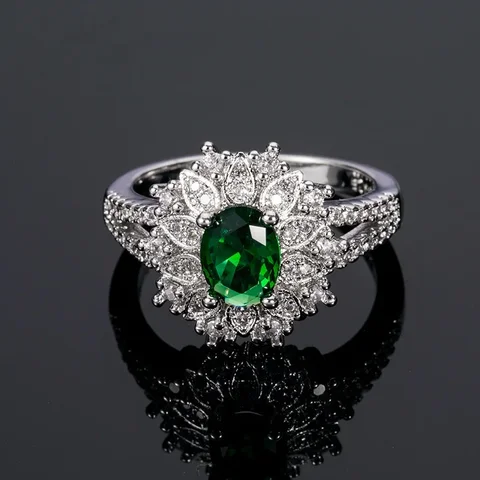 Роскошное модное кольцо с искусственным кристаллом для женщин, персонализированные ювелирные изделия, подарки для помолвки/свадьбы/годовщины