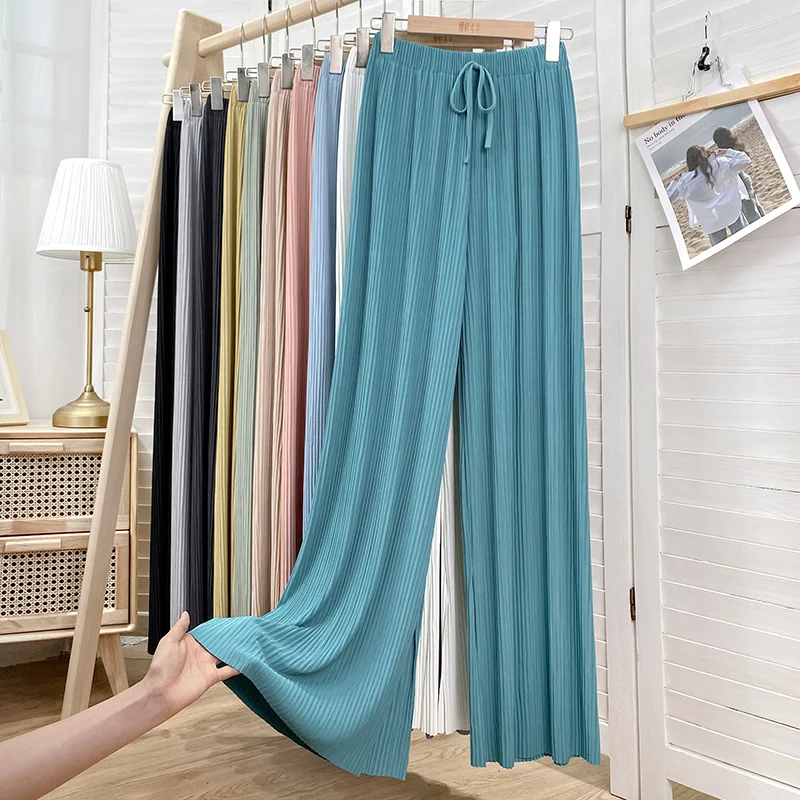 

Cheap wholesale 2023 spring summer autumn new fashion casual Popular long women Pants woman female OL wide leg pants Vy132