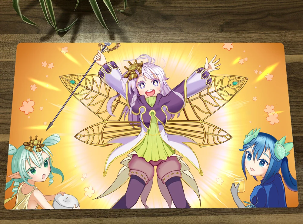 

Игровой коврик YuGiOh Aromage, коврик для мыши, жасмин и розмарин, TCG, геймерский коврик для торговых карт, коврик для мыши, Настольный коврик, бесплатная сумка 60x35 см