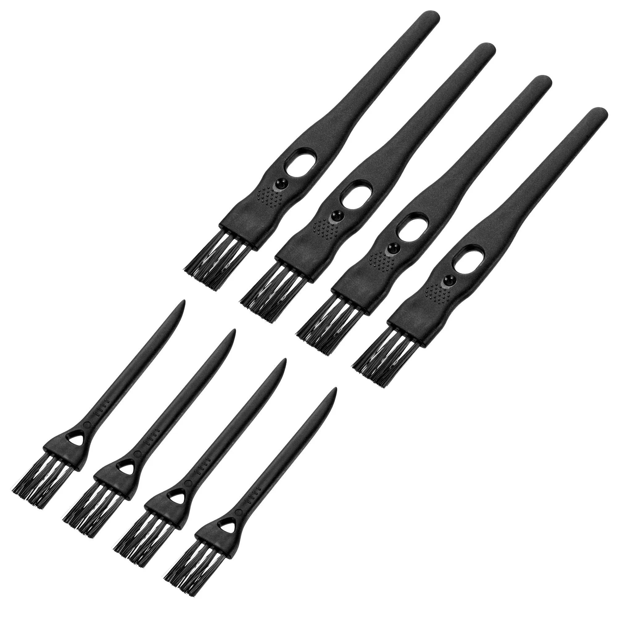 Cleaning Brush Tools Nylon Bristles Black 2 Sizes For Keyboa