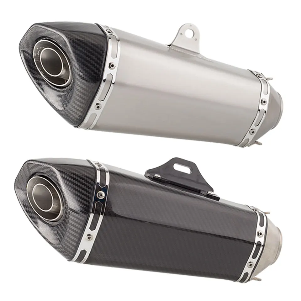 

RACELEO- 51mm Universal Motorcycle Exhaust Muffler Pipe Escape CBR250RR Z400 GSX-S150 R6 MT15 CB500F CBR650 DR650