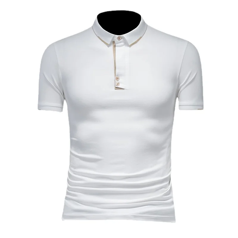 

2023 Men Brand Polo Men Shirt Short Sleeve Polo Shirt Contrast Color Polo New Clothing Summer Streetwear Casual Fashion Men Tops