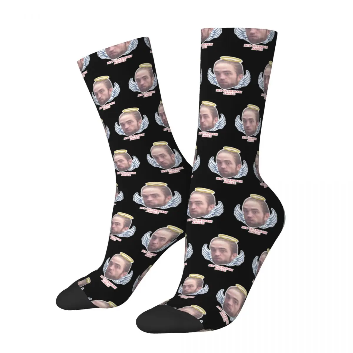 

Happy Funny Men's Socks Harajuku Robert Pattinson Is My Guardian Angel Sock Sport Women's Stockings Spring Summer Autumn Winter