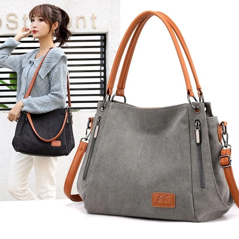 

Women's Luxury Designer Stylish Female Tote Crossbody Bag Vintage Single Shoulder Travel Shopping Bag Solid Color 2022
