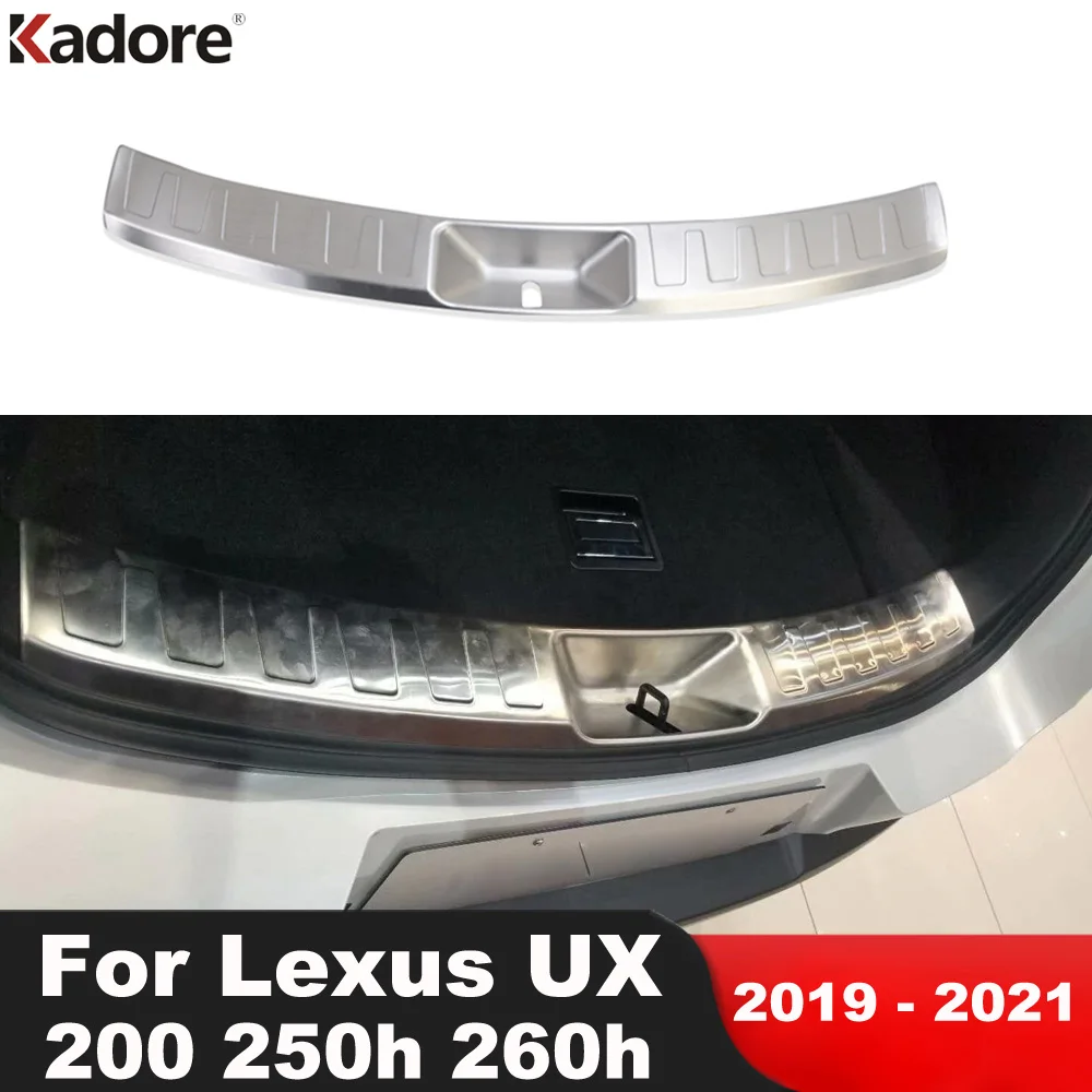 

Car Styling Rear Trunk Bumper Cover Trim For Lexus UX 200 UX250h UX260h 2019 2020 2021 Steel Inner Tailgate Tail Door Sill Plate