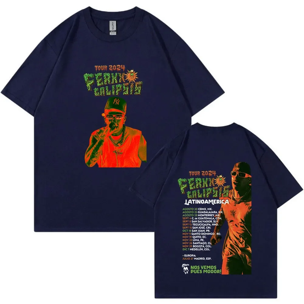 Футболка Ferxxocalipsis 2024 World Tour Feid Ferxxo для мужчин и женщин модная футболка оверсайз в