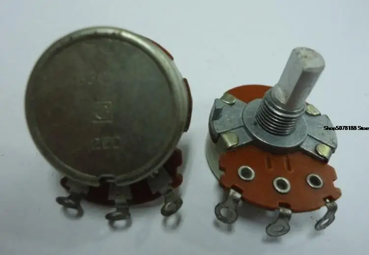 

Potentiometer Single Connection RV24AF-10 B50k 15mmf Semi-Axis Game Machine Electric Guitar Volume Potentiometer