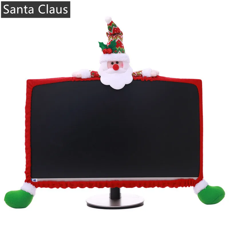 

Новый рождественский чехол для монитора компьютера, эластичное Рождественское украшение, чехол для ноутбука с оленями для рождества, украшение для дома и офиса