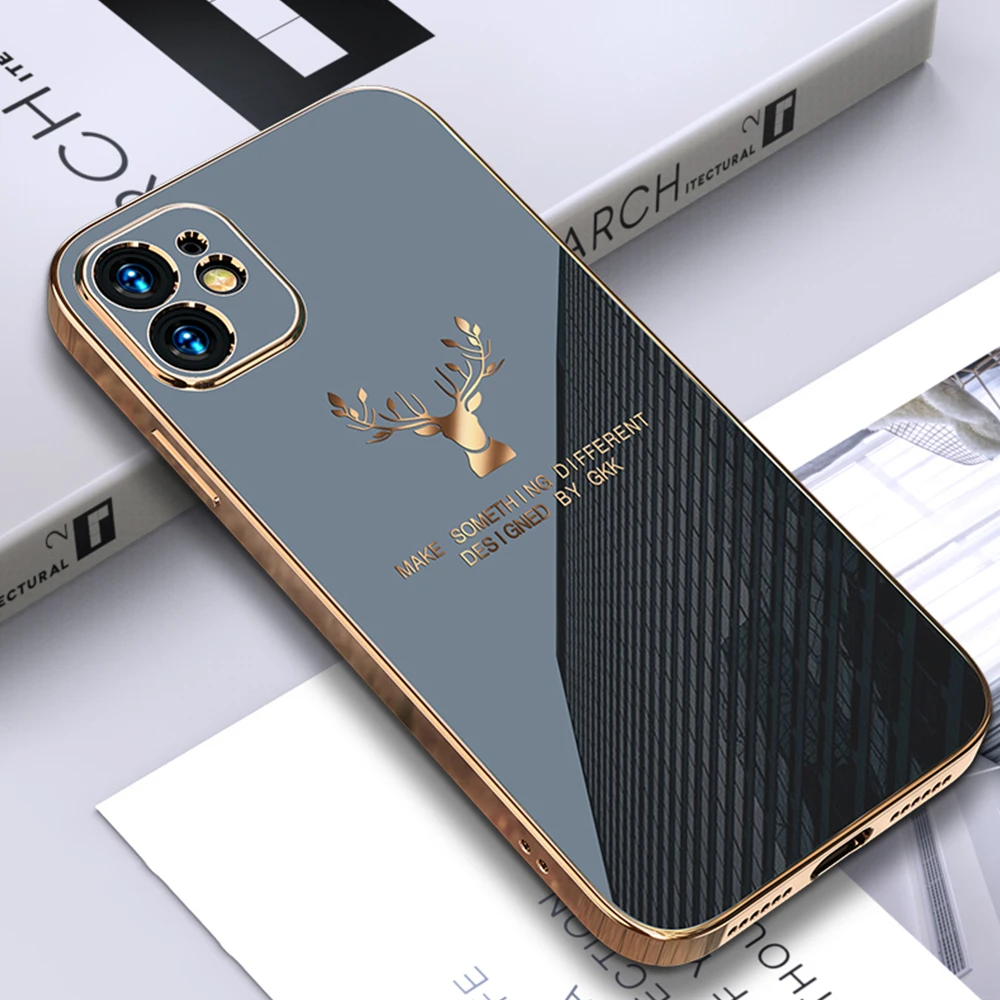 

Ultra Thin Plating Cover Case For iPhone 12 11 13 Pro Max 12 Mini Luxury Gold Bumper Protection Case For iPhone 12Pro 11 Funda
