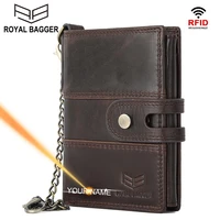 free engraving 100 genuine leather men wallet coin purse small mini card holder chain portfolio portomonee male wallets pocket
