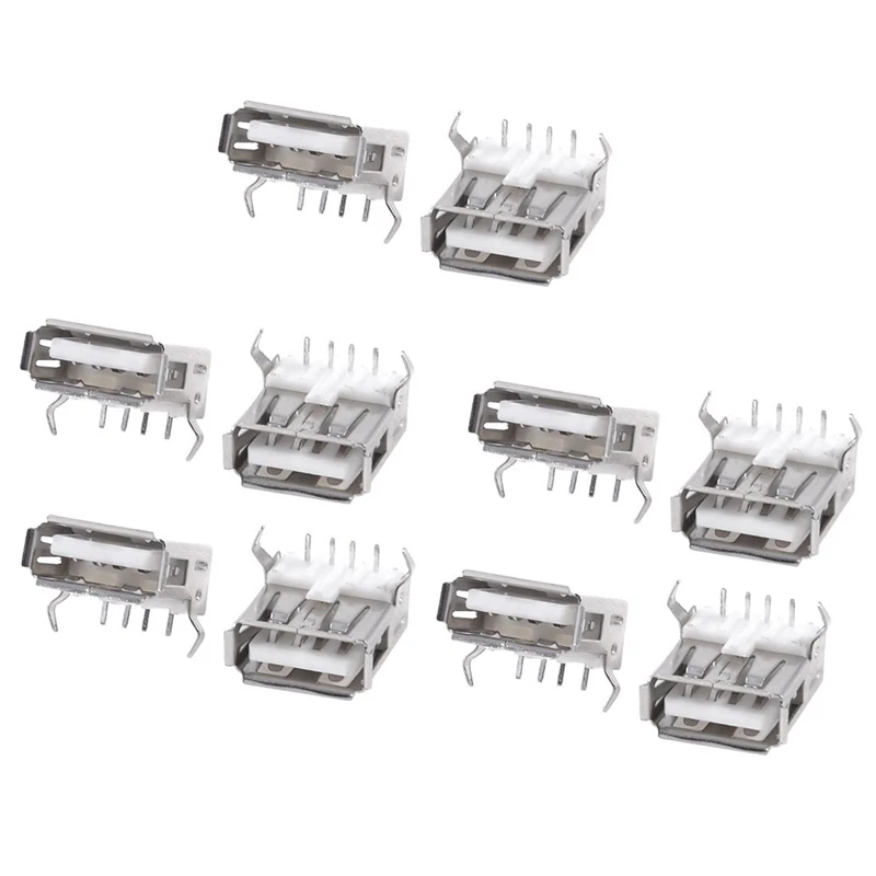 

10 шт., разъёмы для пайки, USB Type A