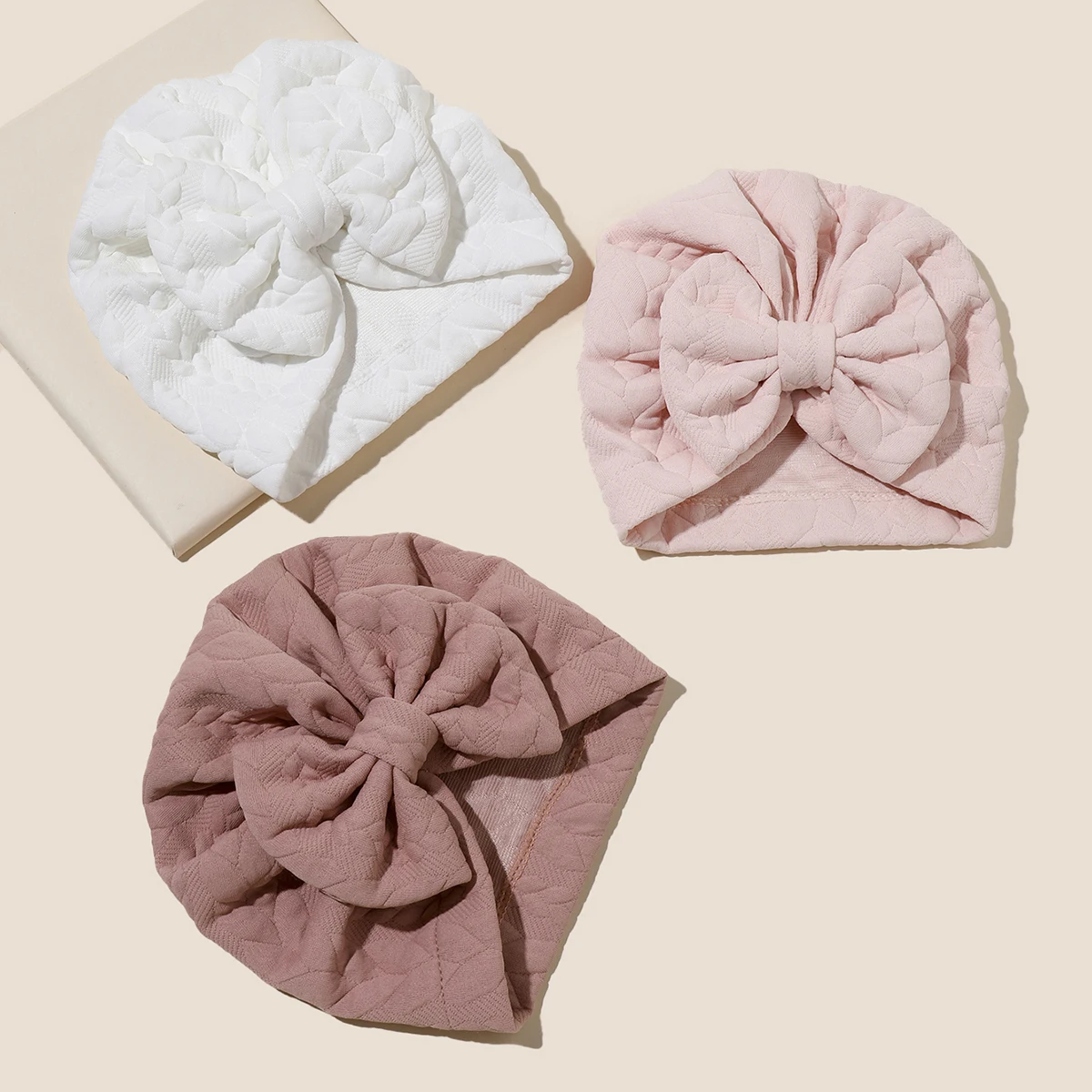 3 шт. детская Шапка-бини с бантом