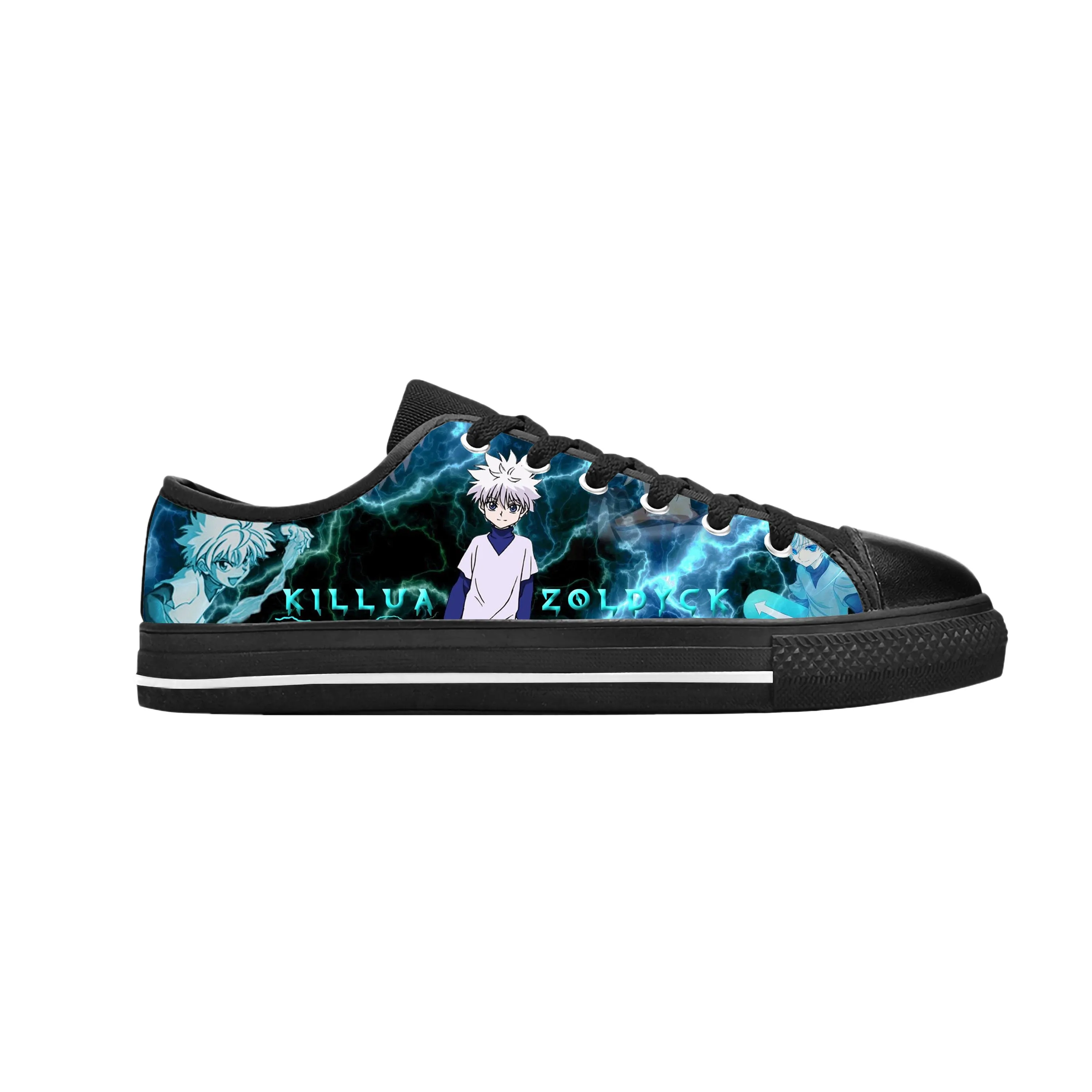 

Anime Manga Cartoon Hunter X Hunter Killua Zoldyck Casual Cloth Shoes Low Top Comfortable Breathable 3D Print Men Women Sneakers