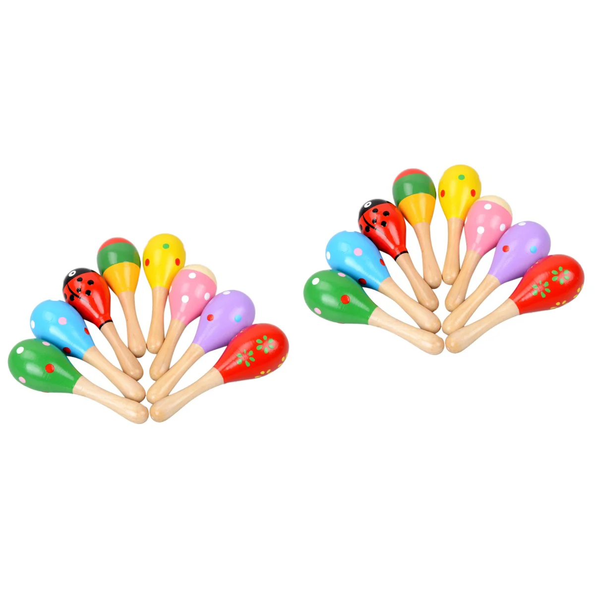 

10 Pcs Small Maraca Child Kids Wooden Toys Christmas Music Props Children Instrument