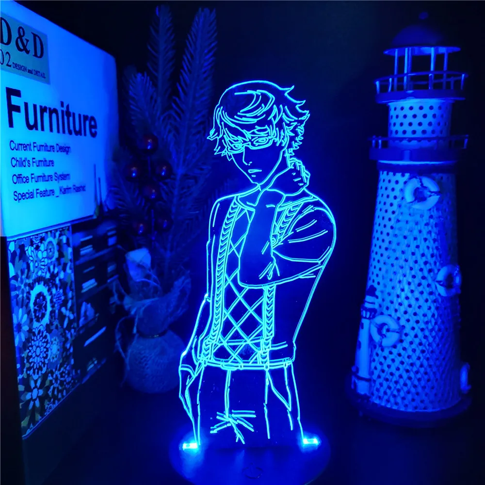 

3D Night Light Anime Tokyo Ghoul Nishiki LED Lamp Acrylic Illusion Lampara Room Desk Setup Lighting Decor Lampe Kids Manga Gifts