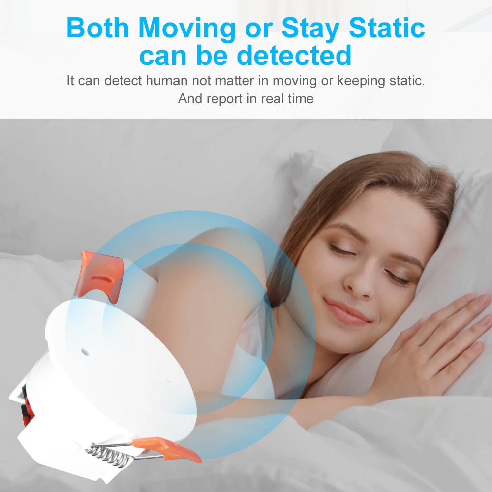 Радарный Датчик Tuya Zigbee/wifi Mmwave Детектор Присутствия Человека Pir-датчик Движения С