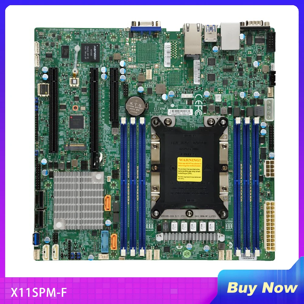 

X11SPM-F Industrial Package Motherboard For Supermicro Single Server C621 MicroATX GbE LAN SATA3 (6Gbps) DDR4 LGA-3647