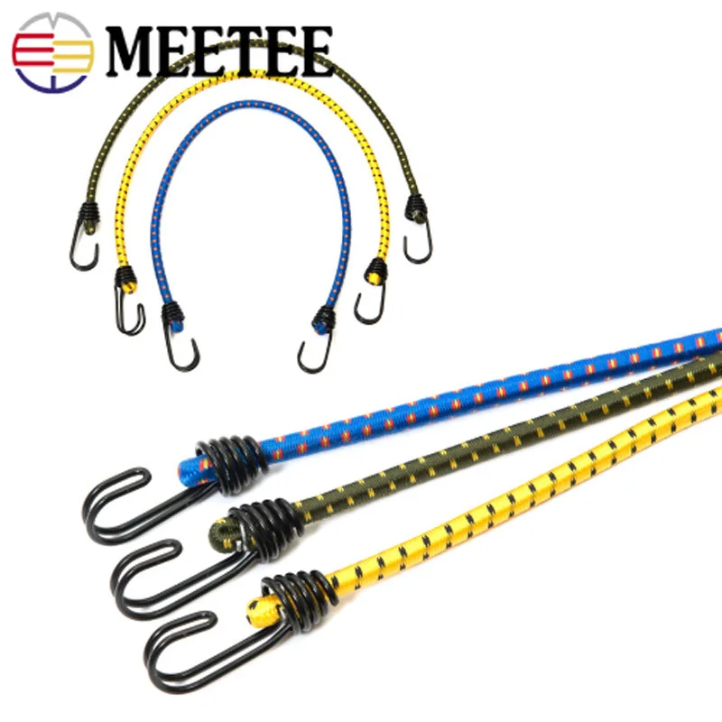 

60cm Outdoor Bundling Rope Tents Elastic Cords Metal Buckle High Stretch Clothesline Camping Luggage Packing Hook Buckle H3-3