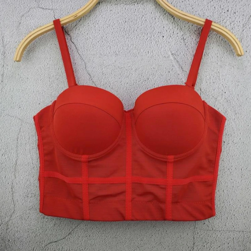 

Crop Top Women Tank Cropped Woman Clothes Sexy Camis Push Up Clothing Backless Bustier Sexy Cropped Top Vest