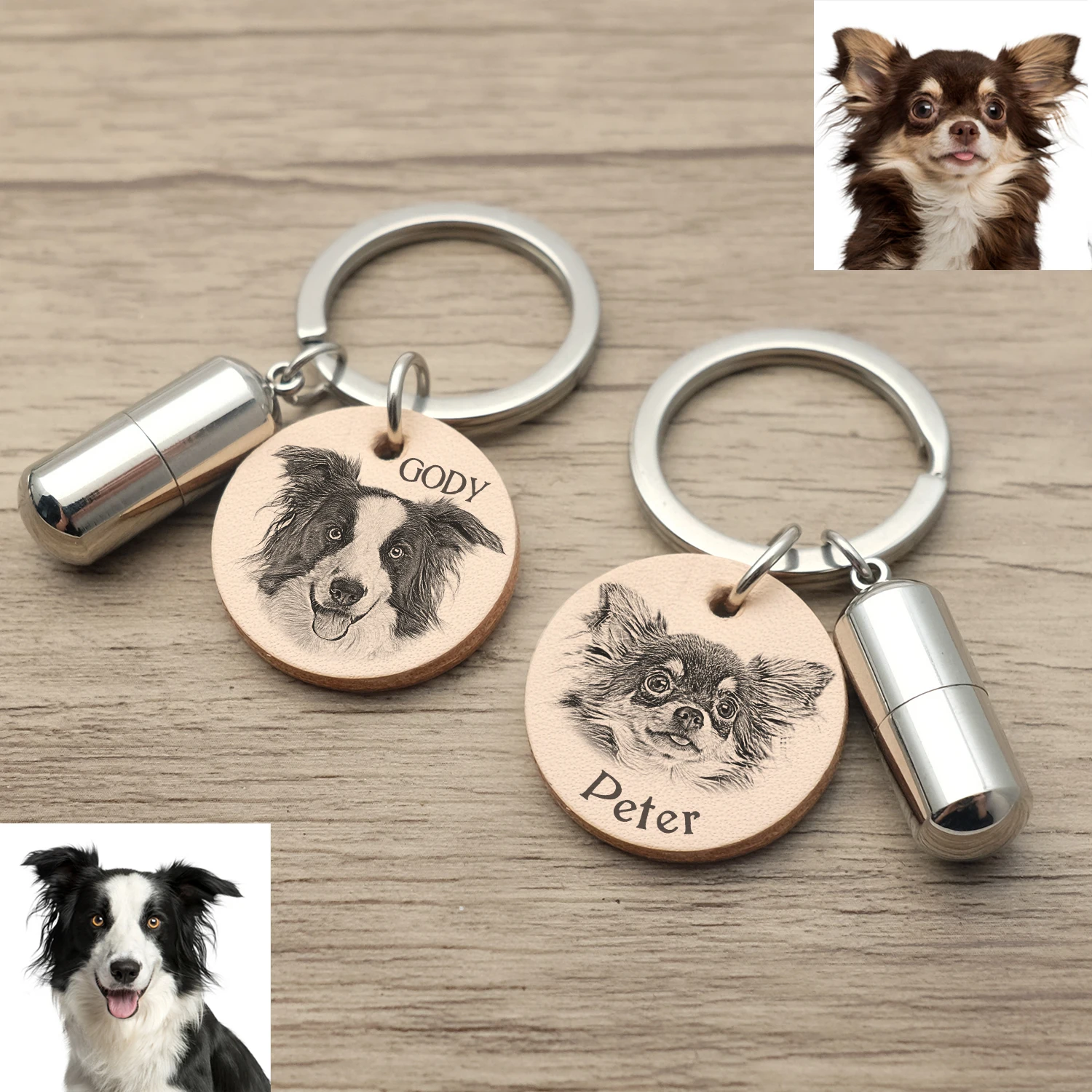 

Custom Dog Photo Urn Keychain,Cat Ash Locket Holder, Urn for Pets, Personalized Cremation Keychain,Ashes Cremation Pet Dog Loss