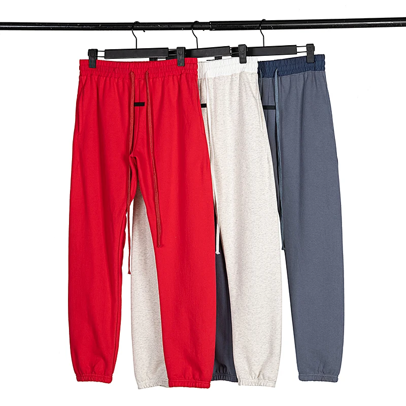 

High Quality 7th FG Drawstring Sweatpants Men Women Couple Fleece-lined Pants Hip Hop High Street Casual Oversize Cotton Pants