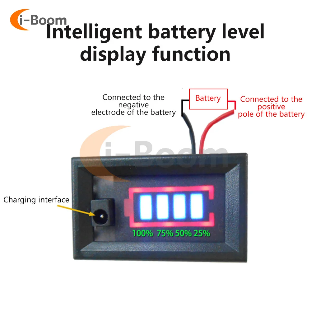 

Li-ion Battery Voltage Measuring Instrument LED Electric Vehicle Power Display Module 1S 4.2V 2S 8.4V 3S 12.6V 4S 16.8V 5S 21V
