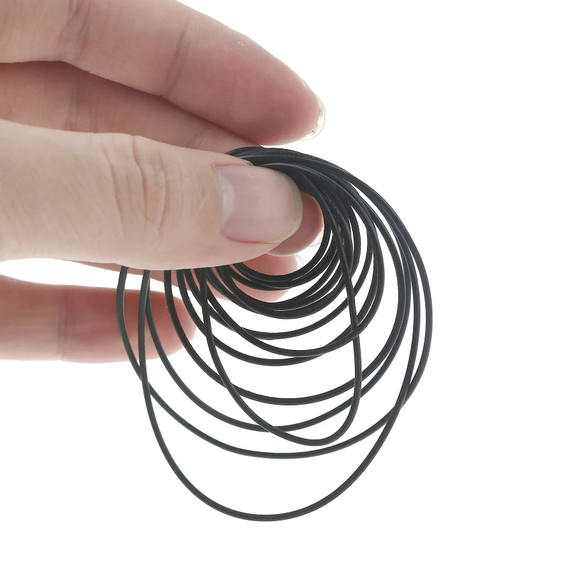 

1/1.5mm Round Rubber Belt Replace Durable 10pcs/Pack Mix Size 80-130mm Repair Belt for Cassette Tape Recorder Machine H8WD
