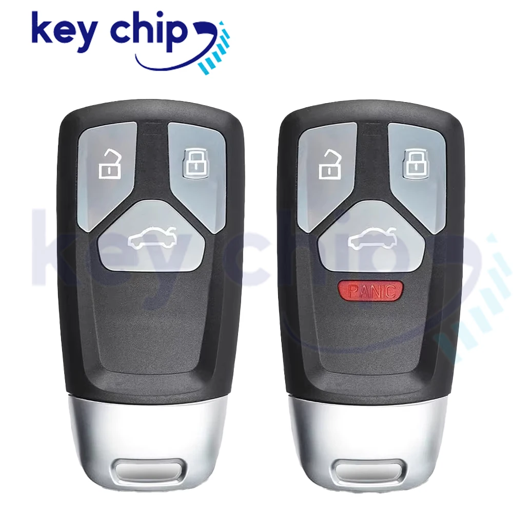 Фото Корпус смарт-ключа Keychip 4M0 959 754 с 3/4 кнопками для Audi A3, TT, R8, A4, A5, Q5, Q7, S5, SQ5 2016, 2017, 2018 годов выпуска №2