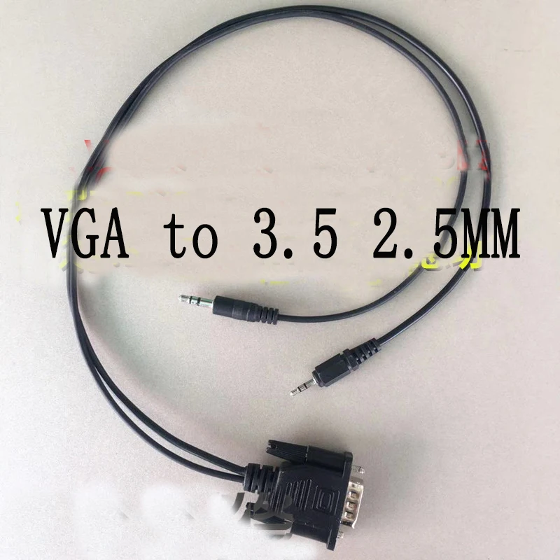 

VGA to headphone head 3.5 head 2.5 head RT809H RT809F solve the headphone port to see see print information function