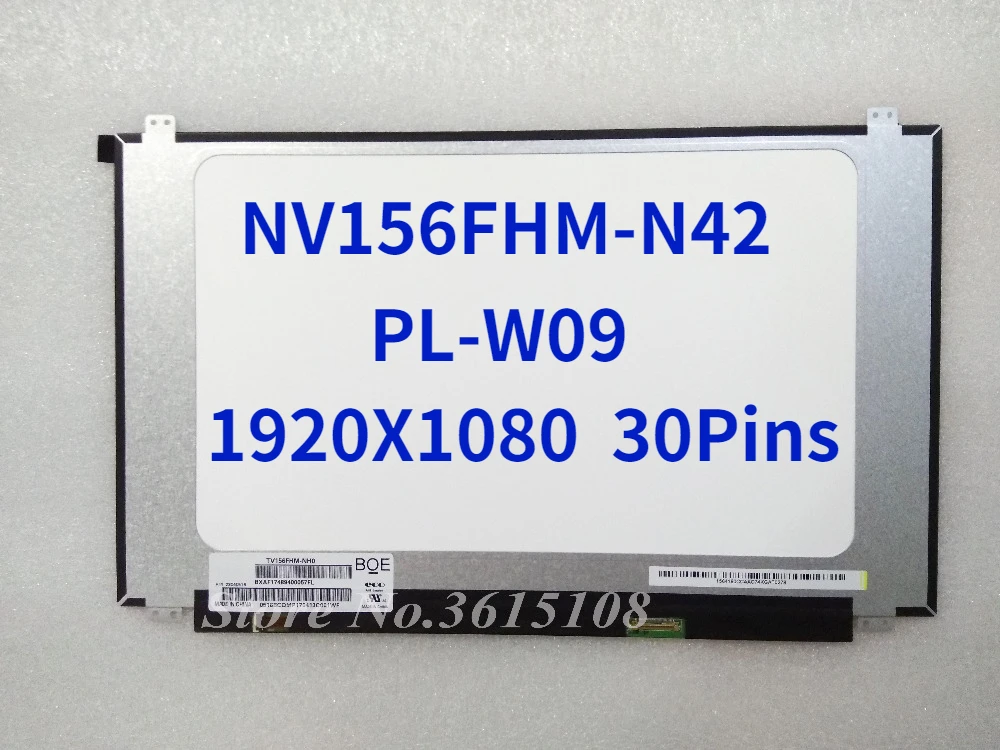 

15.6 "Laptop IPS Matrix voor Huawei matebook PL-W09 PL W09 Lcd-scherm LED 30 Pins FHD 1920X1080 matte Vervanging Panel