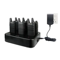 6pack retevis rt22 long range walkie talkie handsfree license free uhf462 467mhz two way radio with six way rapid dock charger