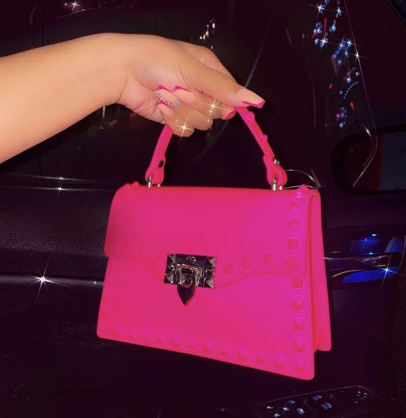 

Women Handbags 2023 Rivet Shoulder Bags Jelly Casual Ladies Lock Matte PU Leather High Quality Designer Fashion Crossbody Bags