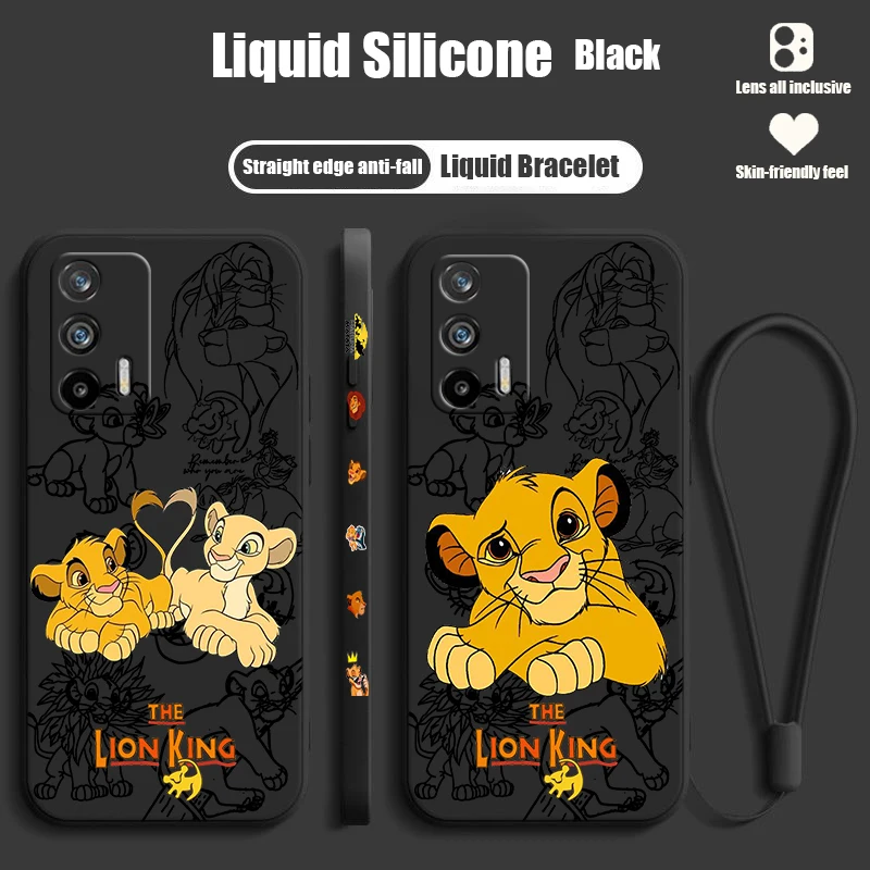 Симпатичная Симба Disney Король Лев для OPPO Reno 10 9 8 7 6 5 4 Z SE Pro Plus Lite жидкая левая