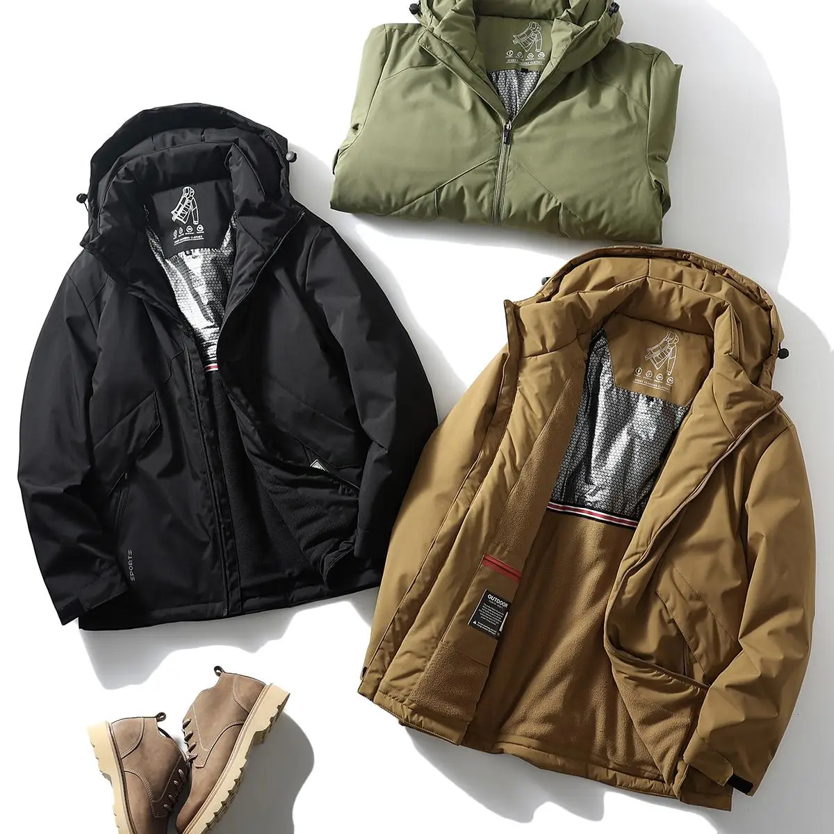 Графеновый нагревательный теплоизоляционный зимний мужской хлопок с