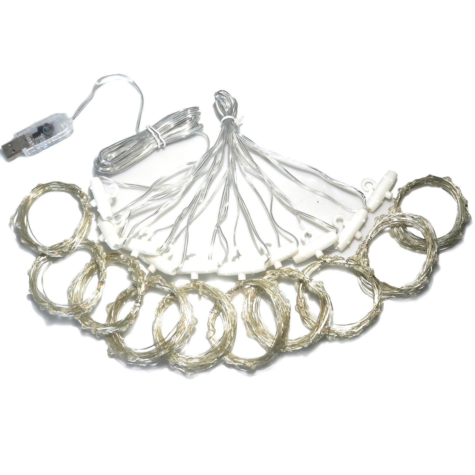 

8 Functions USB Symphony Leather Cord LED Curtain Light APP Control For Living Room Bedroom Festive Decoration